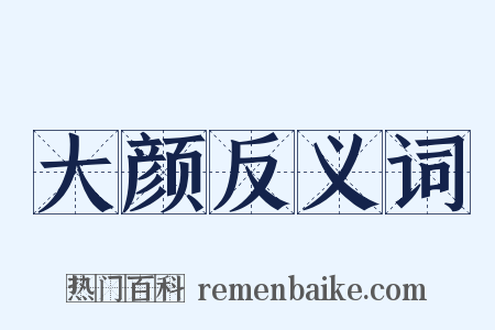 大颜反义词是什么意思的图片